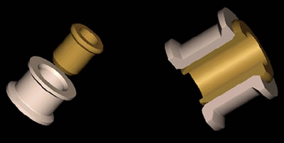 Assembled two-piece precision component